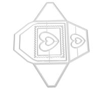 Cabilock Fustella in Metallo 3D Cornice Sfondo per Scrapbooking Album DIY | Acciaio al Carbonio, Taglio Preciso e Uso Versatile, per Carta e Lamine Sottili, Colore Argento