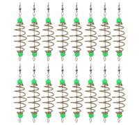 Cabilock Gabbia per Esche Luminosa da Pesca 16 Pezzi Perline al Buio, Supporto a Molla in Acciaio al Carbonio, Alimentatore per Pastura Carpe per Pesca Notturna in Fiumi e Laghi