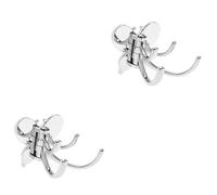 Cabilock Grucce per cappello, 2 pezzi, da parete, con gancio girevole, gancio girevole, gancio per vestiti, gancio accappatoio per la doccia, gancio girevole a tre ganci