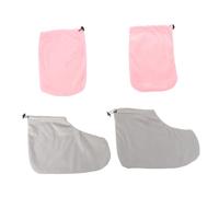 Cabilock Guanti Per Terapia Cera e Copripiedi in Cera Di Paraffina 4 Pezzi Riutilizzabili Isolanti Per Cura Mani e Piedi a Casa o Centro Estetico