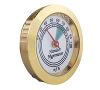 Cabilock Igrometro Analogico Rotondo per Humidor Sigari Misuratore di Umidità Meccanico Compatto e Portatile Accessorio Durevole per Scatole Umidificate e Monitoraggio Umidità Viaggio