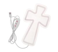Cabilock Insegna al Neon a LED a Forma di Croce Calda 25x15 Cm, Decorazione Murale Religiosa per Sala di Preghiera e Festa Spirituale, Lampada da Parete Risparmio Energetico per Pasqua
