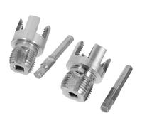 Cabilock Kit 2pz Filettatore per Tubi PVC con Doppia Funzione, Utensile Integrato per Filettatura Interna ed Esterna, Compatibile con Trapano Elettrico per Riparazioni Domestiche