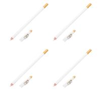 Cabilock Kit da 4 Pezzi Matite per Sopracciglia e Barba con Temperino Incorporato, Resistente al Sudore, Colore Bianco, in Legno e Acciaio Manganese, per Attività Sportive e All'aperto