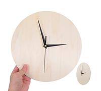 Cabilock kit per l'orologio quadrante in legno per la verniciatura base rotonda per orologio quadrante in legno non finito piastra dell'orologio vuota piatto dell'orologio incompiuto Beige