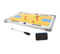 Cabilock Lavagna Tattica Basket da Allenamento con Cornice in Alluminio Portatile Design Sospeso per Strategie di Gioco e Insegnamento con Superficie Sabbia Testurizzata