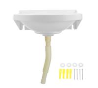 Cabilock Lavandino da parete: moderno lavabo da bagno in plastica, installazione a parete senza giochi di parole - piccolo lavandino per lavanderia, bagno per camper - lavabo da per bagni