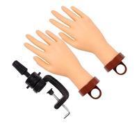 Cabilock Mani Finte in Silicone per Esercitarsi con le Unghie Set da 2 Mani Flessibili con Supporto Stabile Realistica per Manicure Professionale e Pratica Nail Art