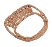 Cabilock Manico Intrecciato in Rattan per Borse Fai da Te Impugnatura Ergonomica Resistente per Borse Tote Accessorio Sostitutivo 15X14 CM Colore caffè