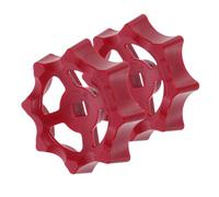 Cabilock Maniglia per Rubinetto Valvola a Saracinesca in Plastica Rossa Foro Quadrato 7x7 Mm, Set da 2 Pezzi, Maniglia Volantino Esterna Resistente per Raccordo Idrico Industriale