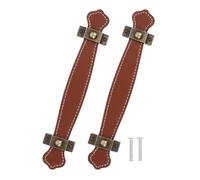 Cabilock Maniglie Vintage in Lega di Zinco e Pelle Pu per Mobili, Maniglie per Ante Cucina e Bagni, Set da 2 Pezzi, Design Classico per Armadi e Cassetti