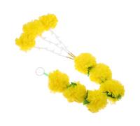 Cabilock Marigold Garland Artificial Long Strands Weatherproof Day Of The Dead Decorations Diwali Mexican Party Outdoor Vibrant Floral Ornament