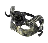 Cabilock Maschera con Corna e Fiori Rimovibili Maschera Animale Faccia per Cosplay Bestiale e Halloween Adatta Adulti con Fascia Elastico Regolabile Design e Comfort Prolungato