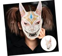 Cabilock Maschera Giapponese Demonio Sorridente in Hannya per Halloween e Cosplay Accessorio Decorativo per Feste e Carnevali Materiale Confortevole e Resistente