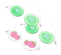Cabilock Maschera per Occhi Raffreddante per Bambini 3 Pezzi in Pvc Colore Assortito Design Carino e Riutilizzabile per Viaggi in Treno e Famiglie Stili multipli