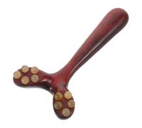 Cabilock Massaggiatore Facciale in Legno per Massaggio Mirato dei Meridiani con Design Corno di Cervo Strumento Robusto per Relax Occhi e Viso in Spa