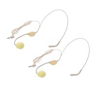 Cabilock Microfono Cablato Auricolare a Condensatore Over-ear con Cuffie a Tubo D'aria, Set 2 Pezzi, Microfono per Cantare e Insegnanti, Attrezzatura per Registrazione Musicale e