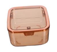 Cabilock Mini Desktop Trash Can With Press Lid Transparent Grid Pattern Plastic Waste Bin For Office Vanity Kitchen Compact Space Saving Design For And Living Rooms