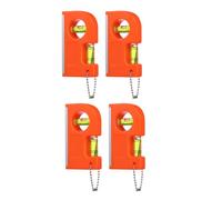 Cabilock Mini Livella a Bolla con Catena Arancione, Portatile in Abs e Lega di Alluminio, Livello a Doppia Bolla per Lavori di Livellamento Camper e Miglioramento Casa