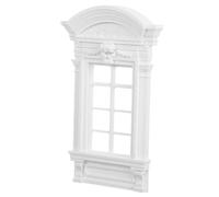 Cabilock Miniatura Casa delle Plastica con Colonne Romane e Distintivi Design per Progetti Diy e Decorazioni per Collezionisti