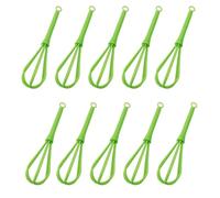 Cabilock Miscelatore Manuale Set 10 Pezzi in Plastica Verde Chiaro per Uova Antiscivolo e Facile da Impugnare Colore Casuale per Cucina e Dolci