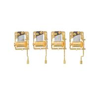 Cabilock Movimento Musicale Carillon a Manovella 4 Pezzi Placcato Oro Brani “Castello nel” e “per Elisa”, Pezzi di Ricambio per Carillon Fai da Te, Meccanismo Manuale Portatile per Uso in