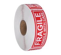 Cabilock Nastro Adesivo Fragile Etichette Di Avvertenza Per Imballaggio Adesivo Fragile Per Vetro e Ceramica Etichette Fragili Per Spedizione Nastro Da Imballaggio Per Piccole Imprese
