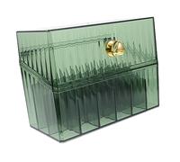 Cabilock Organizer Da Tavolo Trasparente Con Coperchio Anti-polvere Scatola Porta Lipstick e Lip Gloss in Materiale Spessore Per Makeup e Uso Quotidiano