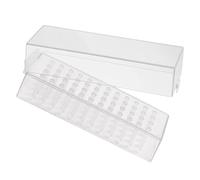 Cabilock Organizer Trasparente per Punte Trapano Unghie 48 Fori Custodia in ABS Resistente per Testine Lucidatura Manicure Supporto Compatto per Uso Professionale e Domestico