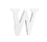 Cabilock Ornamento Lettere in Legno w Decorazione Per Casa e Feste Materiale Ecologico Dettagli Squisiti Adatto Per Matrimoni e Compleanni Bianco