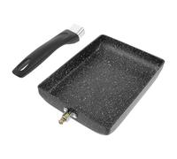 Cabilock Padella per Omelette Antiaderente Giapponese, Manico Ergonomico | Fondo Piatto e Composito Ispessito, Ferro, Alluminio e Plastica, per Tofu, Toast, Cucina Domestica