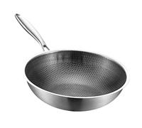 Cabilock Padella Wok Acciaio Inossidabile con Ergonomico Antiaderente Resistente Corrosione per Frittura Elettrica Accessorio Versatile per La Casa