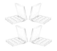 Cabilock Palette di Ombretti Vuota 9 Scomparti Trasparente 4 Pezzi, Mini Tavolozza di Trucco Ricaricabile per Cosmetici Fai da Te e Viaggio, Organizer Compatto per Ombretti