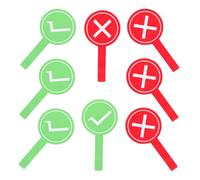 Cabilock Palette per Quiz Sì o No 8 Pezzi Rosse e Verdi Leggere Lavagne Cancellabili a Secco per Votazione Interattiva Studenti Scuole