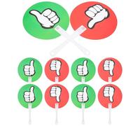 Cabilock Palette per Votazione 10 Pezzi in Plastica Colore Assortito, Pratica e Facile da Usare, per Competizioni e Attività di Voto in Classe