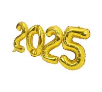 Cabilock Palloncini Numero 2025 Dorati in Pellicola Di Alluminio Per Decorazioni Di Feste Di Capodanno e Veglia Effetto Luminoso, Set Decorativo Per Soffitto e Cabine Fotografiche