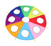 Cabilock Paracadute Arcobaleno per Gioco Cooperativo da Esterno per Asilo Ombrello Sensoriale per Allenamento Motorio e Divertimento in Famiglia