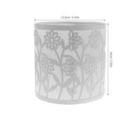 Cabilock Paralume in Ferro Battuto a Gabbia Cavo Decorativo Vintage per Lampada da Tavolo e Sospensione Paralume Artistico in Metallo con Design Floreale Traforato Protezione Piccola per