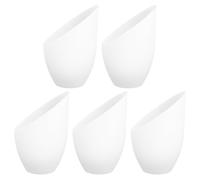 Cabilock Paralume in Plastica a Forma di Ferro di Cavallo Bianco, Set da 5 Pezzi, Coprilampada per Lampada da Tavolo, Design Versatile, Facile da Montare per Camera da Letto, Ufficio e