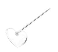 Cabilock Penna Firma Cerimonia Cuore in Acrilico e Metallo Argento Elegante | Scrittura Fluida, Supporto Stabile, Ricordo Duraturo, Applicazione Versatile, per Banchetti D'hotel e Cerimonie