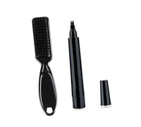 Cabilock Penna per Barba in Plastica Nera con Set per Riempire la Barba e Ridurre i Vuoti con Spazzola un Aspetto Pieno e Ordinato