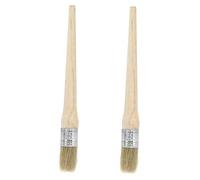 Cabilock Pennello per Pittura a Olio Manico in Legno 25Mm Set da 2 Pennelli Tondi Resistenti e Flessibili per Vernice Colla e Applicazioni Domestiche