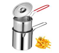 Cabilock Pentola Friggitrice in Acciaio Inossidabile con e Filtro Olio Integrato per Frittura Bollitura e Stufatura Compatto Multifunzionale per Cucine Piccole e Outdoor