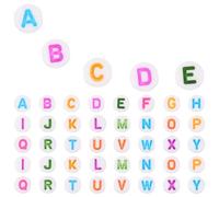 Cabilock Perline Lettere Rotonde Colorate Perline Decorative Fai da Te per Braccialetti e Collane Sciolte Foro Grande per Gioielli Artigianali