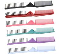 Cabilock Pettine Pieghevole da Viaggio per Chioma Ricci e Fini, Set da 6 Pezzi, Spazzola Tascabile Doppia Testa Antistatica, per Uso Personale e Salone Professionale