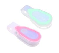 Cabilock Pezzi Luce a 2 Silicone LED Sicurezza Clip in per Corsa Notturna | Tre Modalità, e Portatile, per Camminare al Buio, Batteria a Bottone Inclusa Colore Casuale