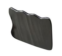 Cabilock Piastra Raschiante Massaggiatrice in Corno Naturale Nera Ondulata, Strumento Per Massaggi Al Collo e Schiena, Tavola Massaggiante Multifunzionale Per Spa Domestica e Cura Estetica