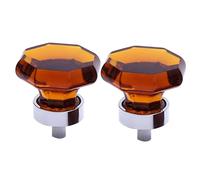 Cabilock Pomelli per Porte in Cristallo Artificiale Ottagonali 2 Pezzi 36 * 27 MM per Mobili Cucina e Camera da Letto Stile Minimalista