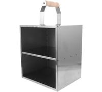 Cabilock Porta Carbone per Barbecue in Inossidabile con Manico Secchio Resistente al Calore e Antivento per Trasporto Carbone da Campeggio e Grigliate Outdoor