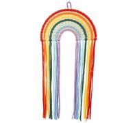 Cabilock Porta Elastici per Chioma Bambina Arcobaleno, Organizzatore a Muro in Corda di Cotone per Bimbe da Appendere in Cameretta